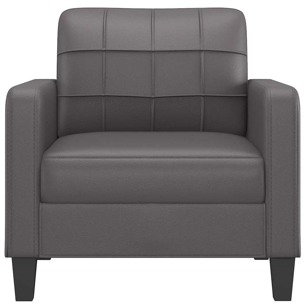 Fauteuil Gris 60 cm Similicuir - XIOS