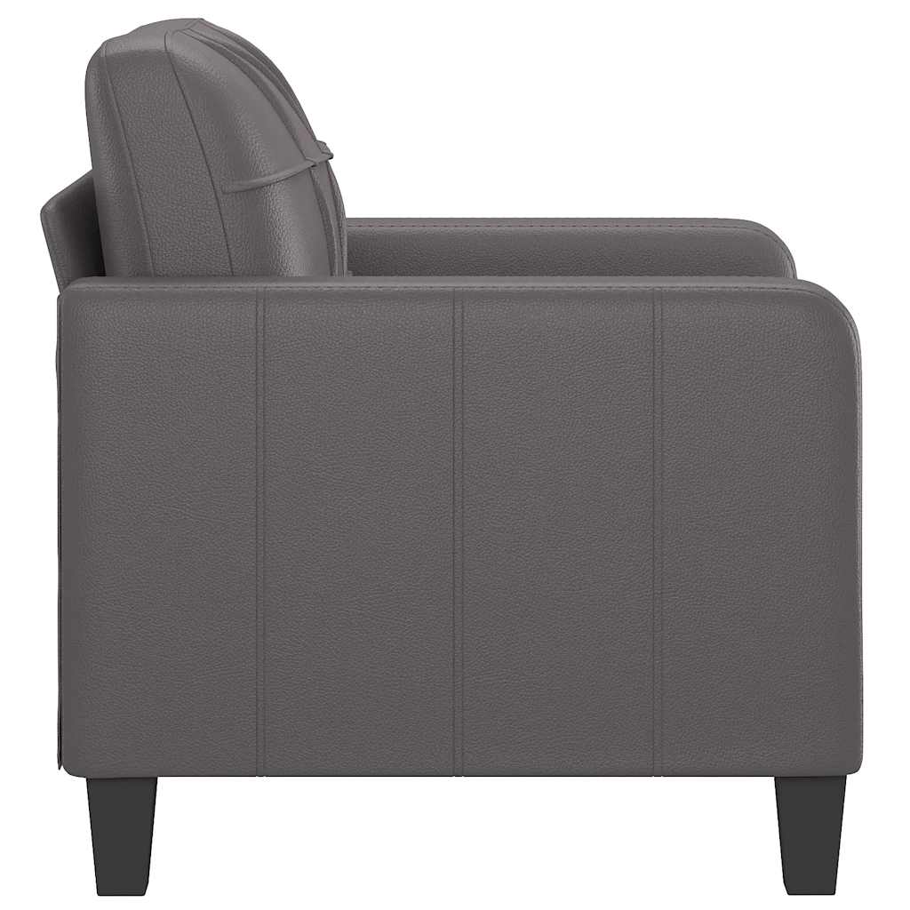 Fauteuil Gris 60 cm Similicuir - XIOS