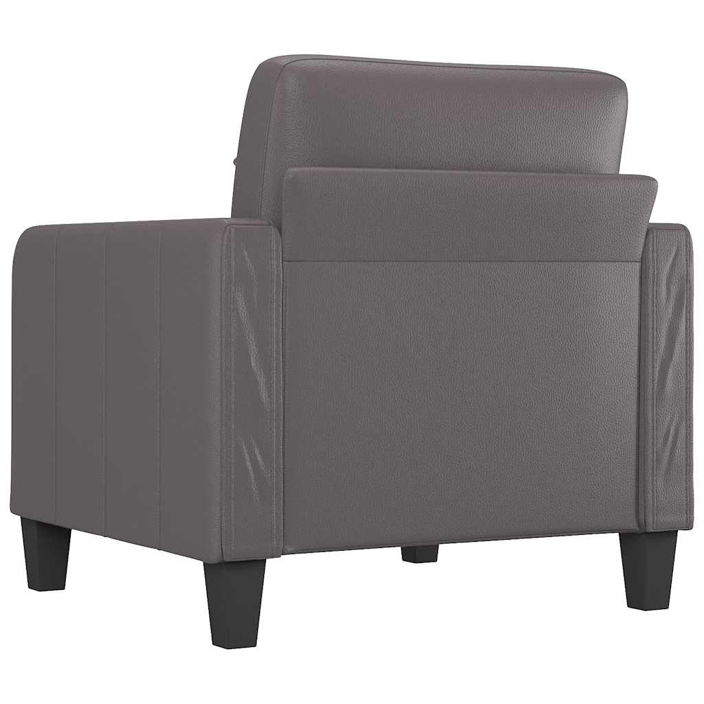 Fauteuil Gris 60 cm Similicuir - XIOS