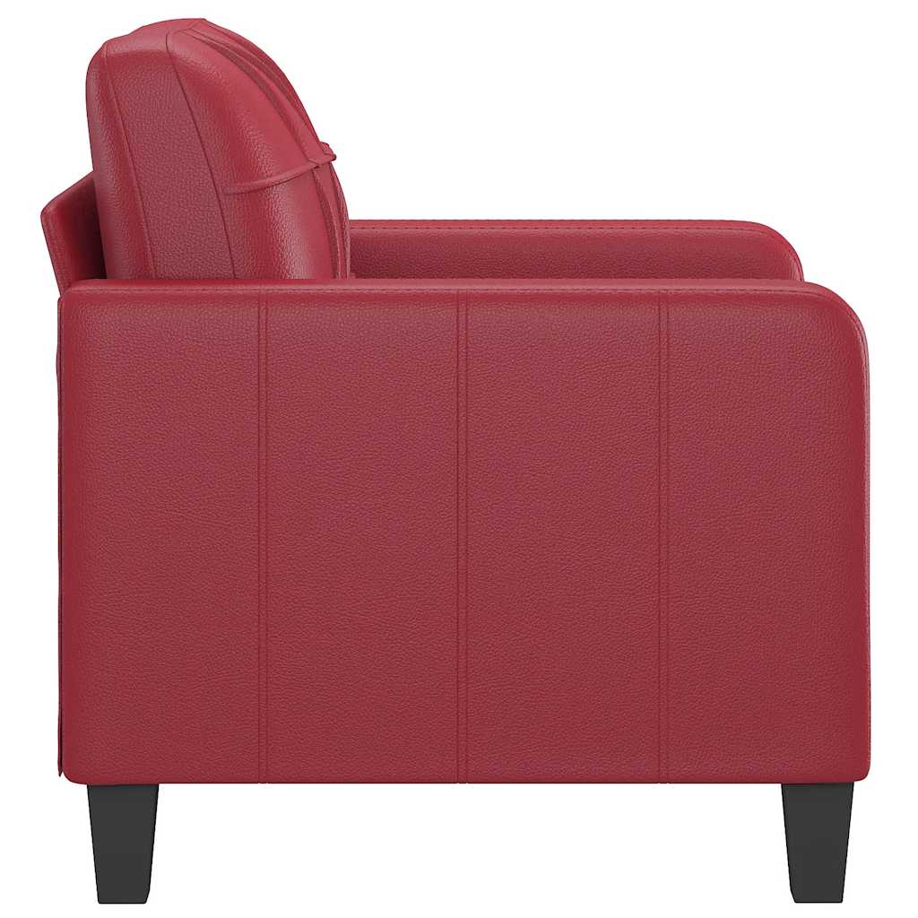 Fauteuil Rouge bordeaux 60 cm Similicuir - XIOS