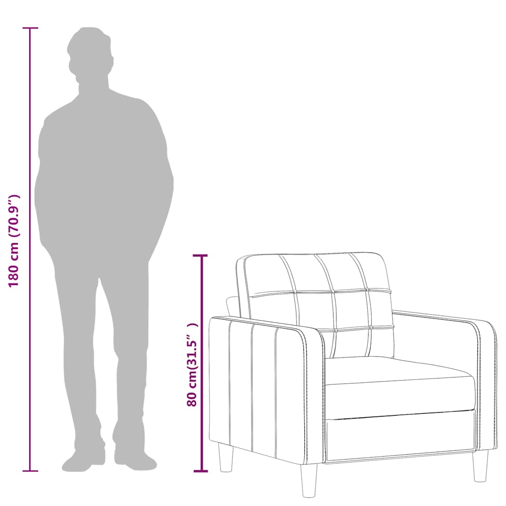 Fauteuil Cappuccino 60 cm Similicuir - XIOS