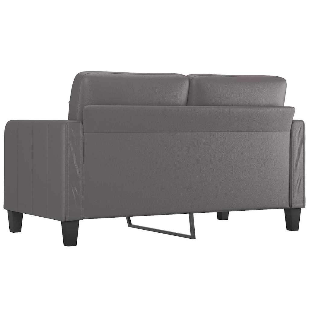 Canapé à 2 places Gris 140 cm Similicuir - XIOS