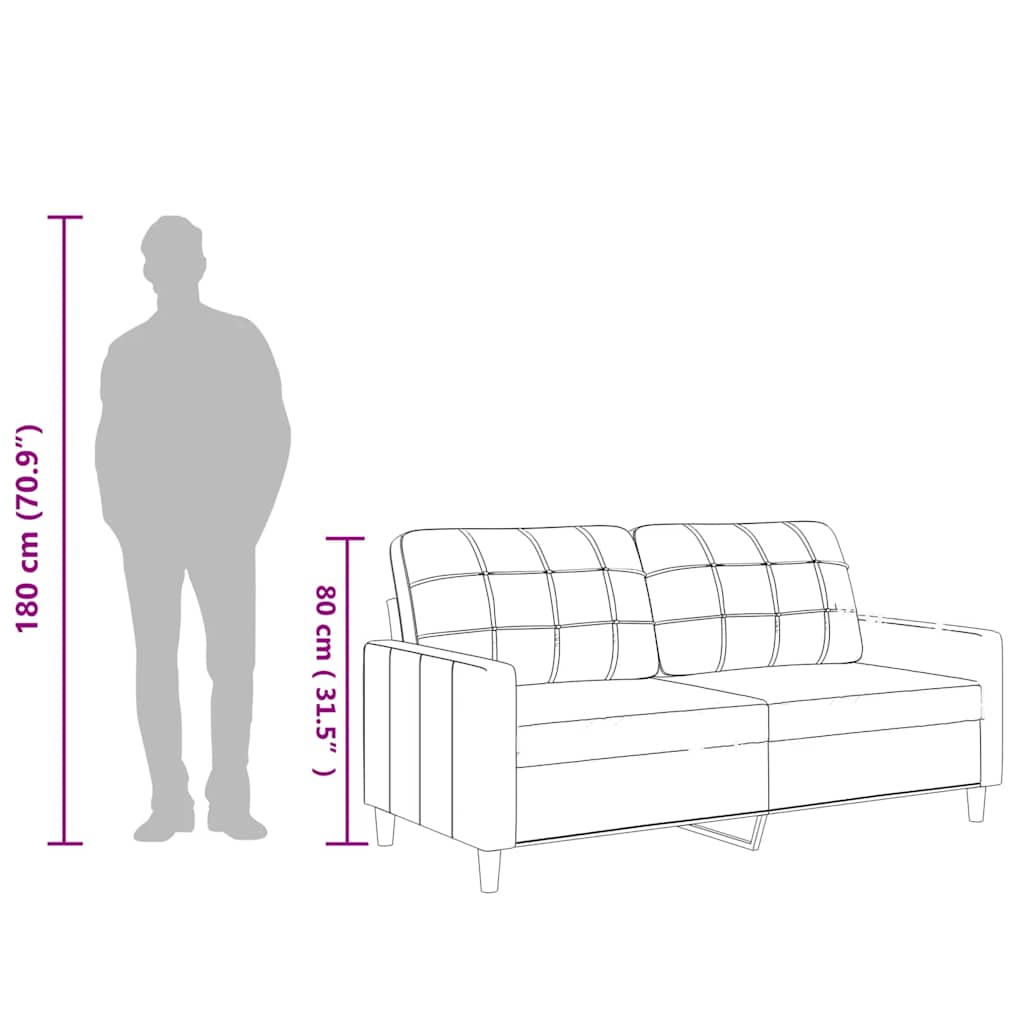 Canapé à 2 places Cappuccino 140 cm Similicuir - XIOS