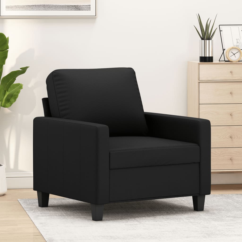 Fauteuil Noir 60 cm Similicuir - XIOS