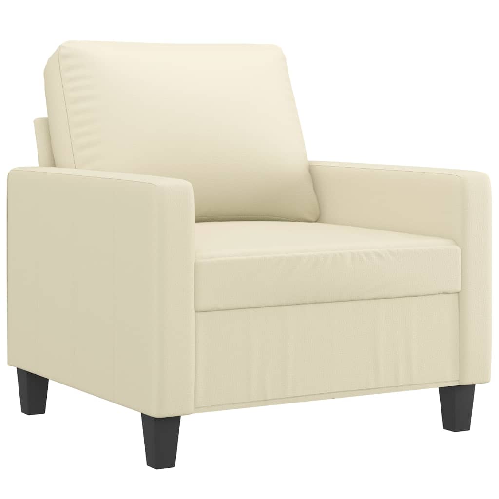 Fauteuil Crème 60 cm Similicuir - XIOS
