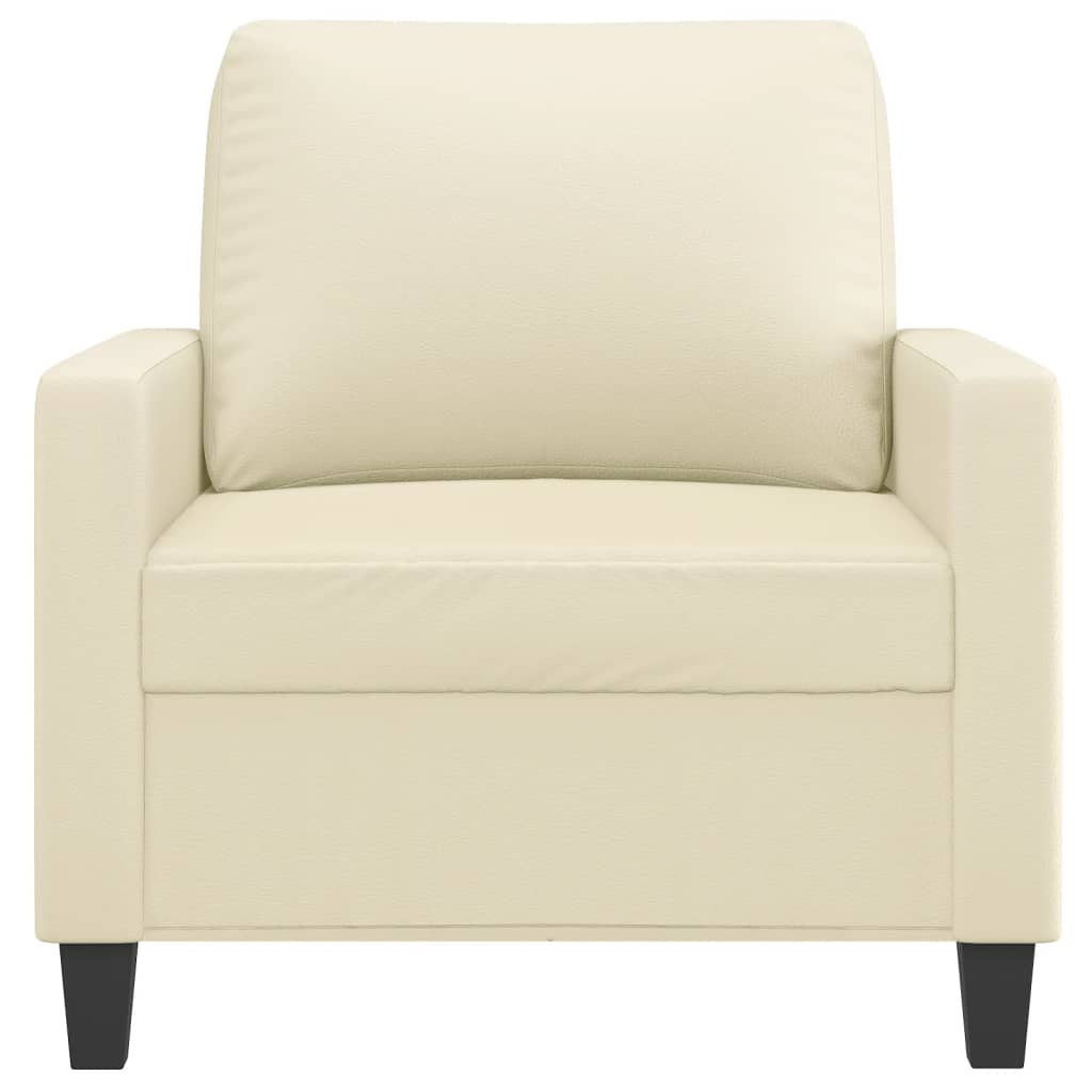 Fauteuil Crème 60 cm Similicuir - XIOS