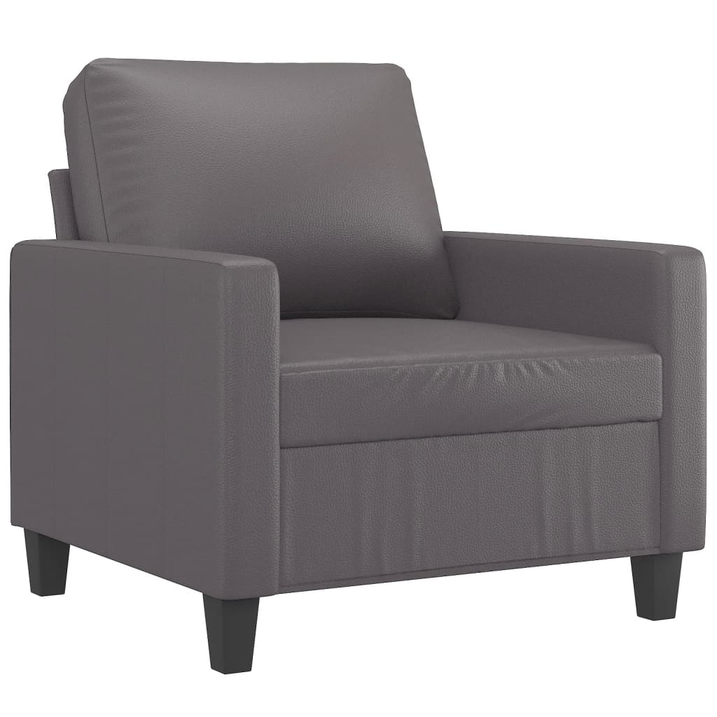 Fauteuil Gris 60 cm Similicuir - XIOS