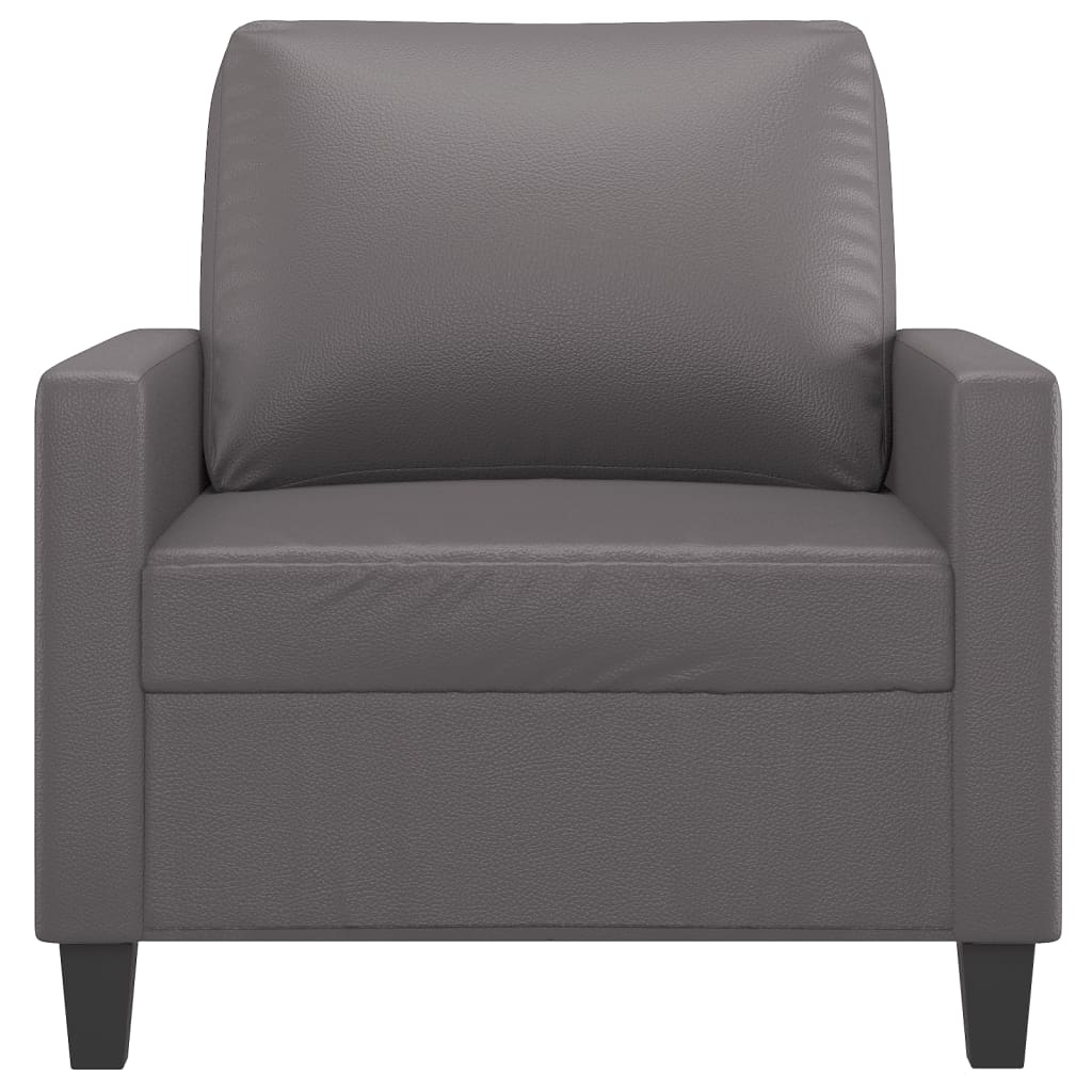 Fauteuil Gris 60 cm Similicuir - XIOS