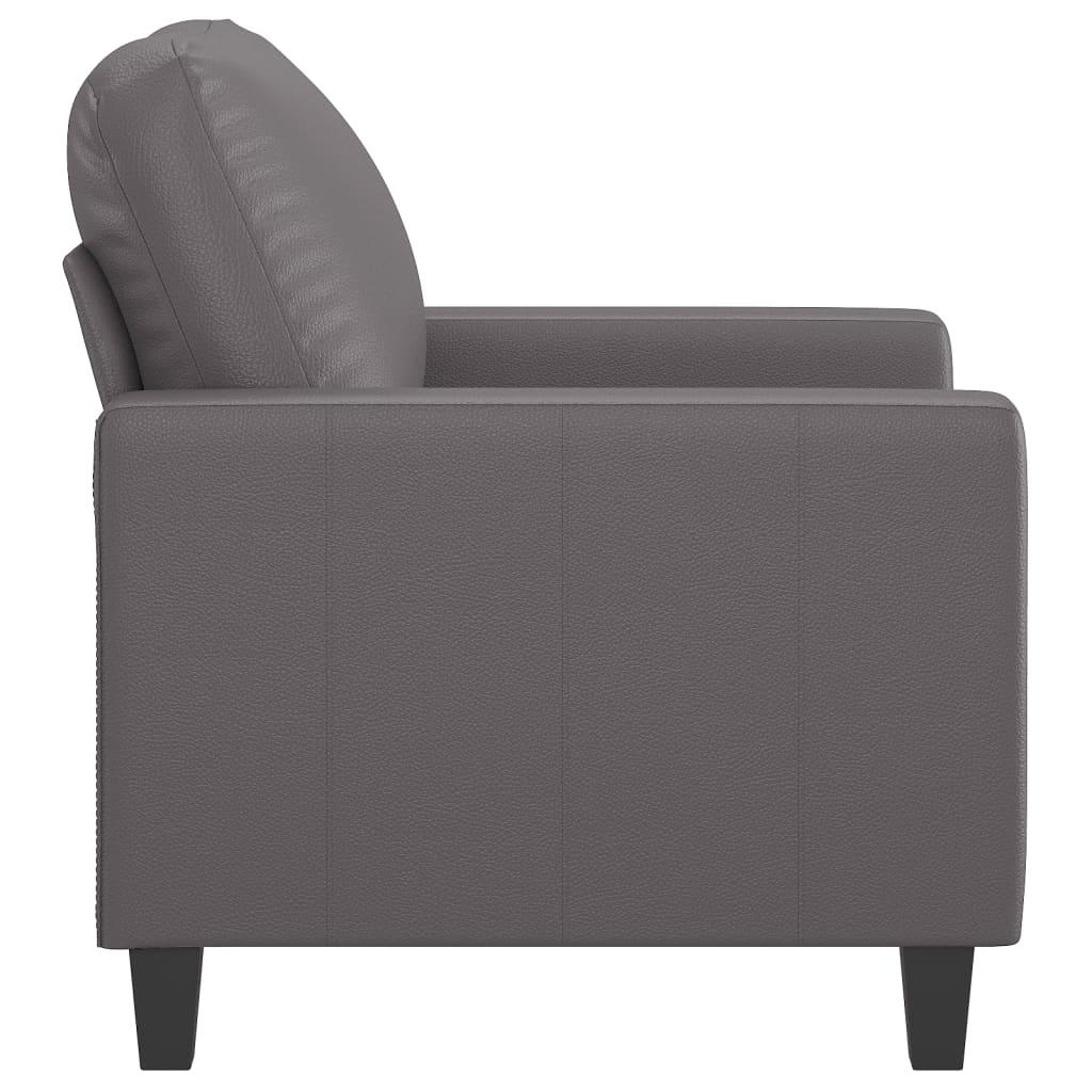 Fauteuil Gris 60 cm Similicuir - XIOS