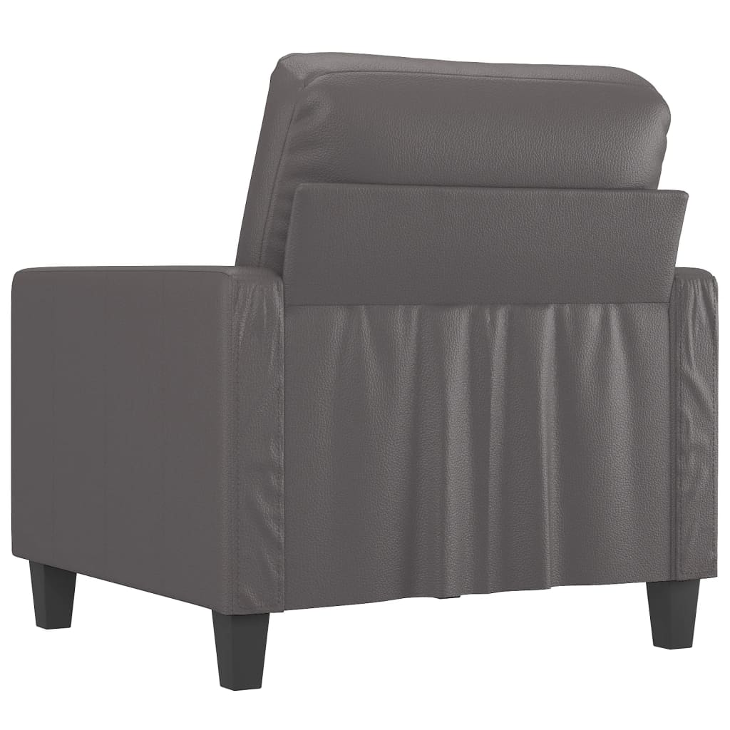 Fauteuil Gris 60 cm Similicuir - XIOS