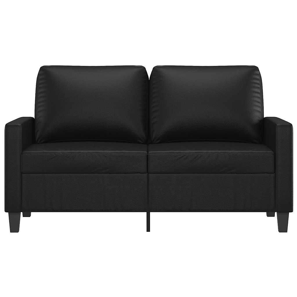 Canapé à 2 places Noir 120 cm Similicuir - XIOS
