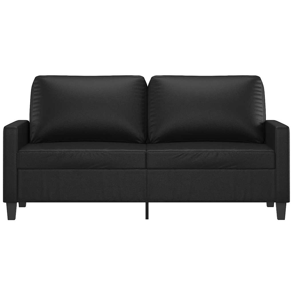 Canapé à 2 places Noir 140 cm Similicuir - XIOS
