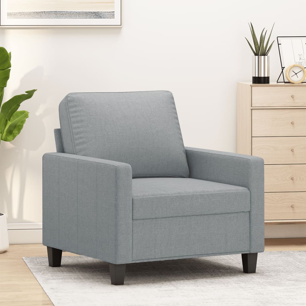 Fauteuil Gris clair 60 cm Tissu - XIOS