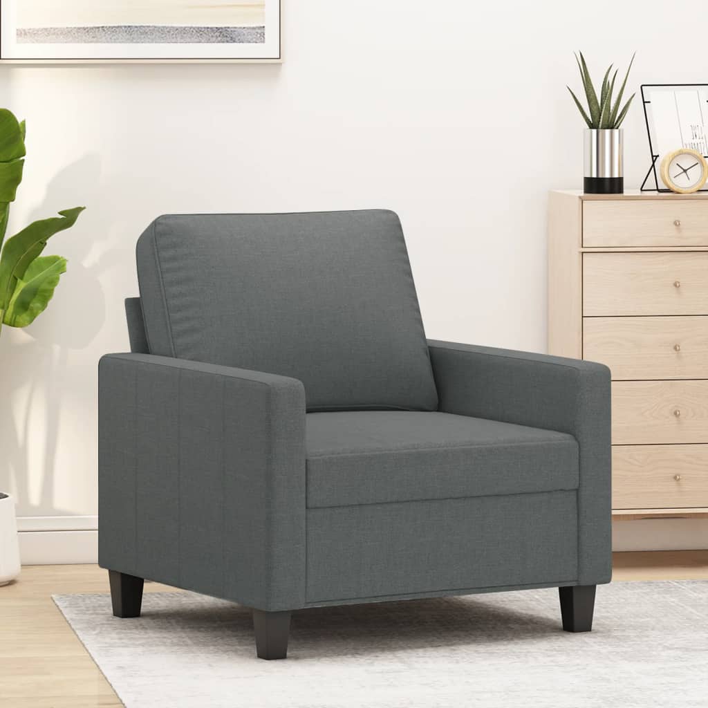 Fauteuil Gris foncé 60 cm Tissu - XIOS