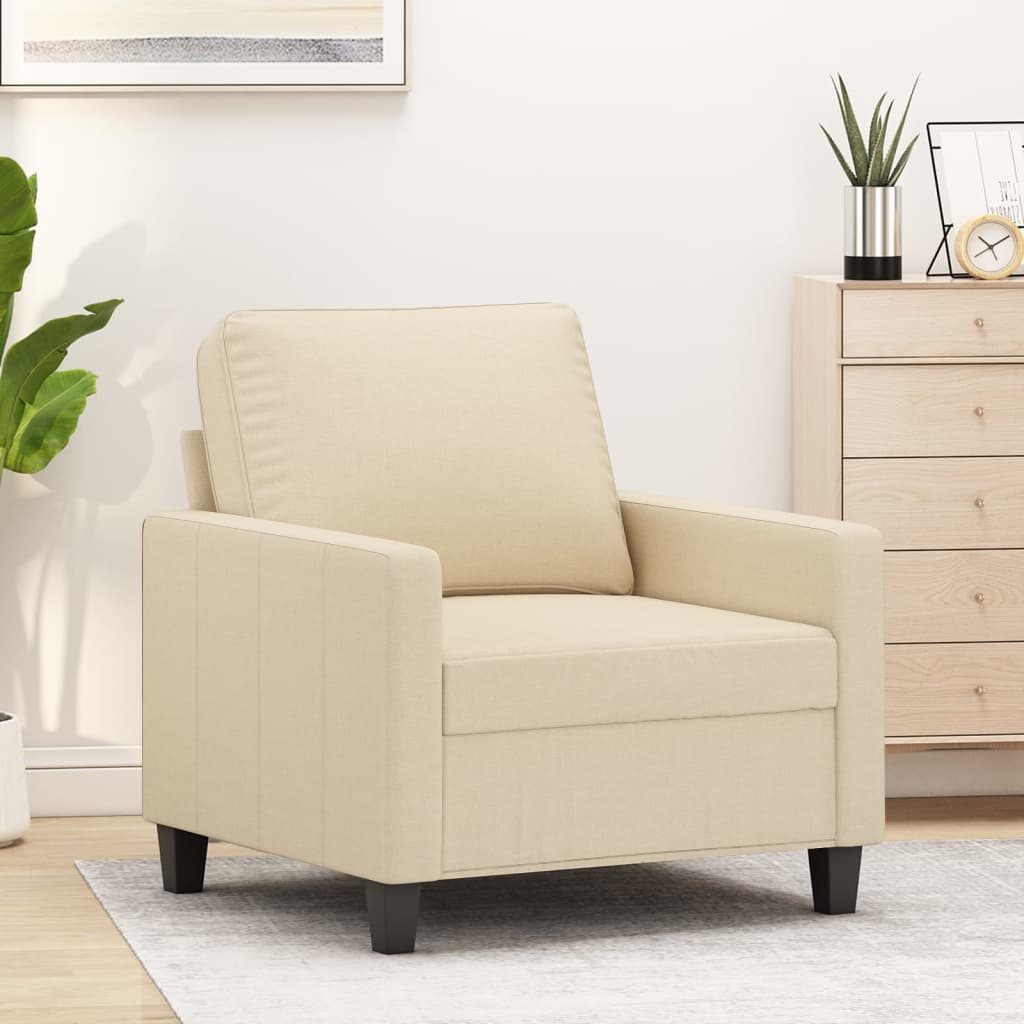 Fauteuil Crème 60 cm Tissu - XIOS
