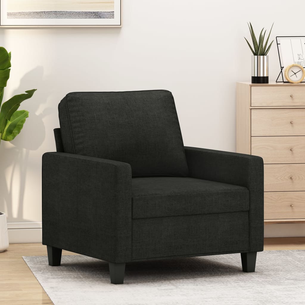 Fauteuil Noir 60 cm Tissu - XIOS