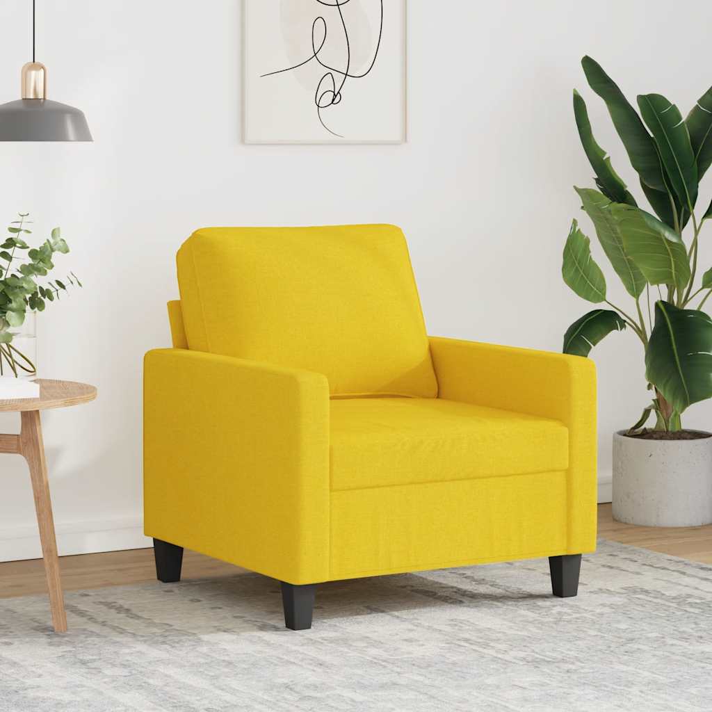 Fauteuil Jaune clair 60 cm Tissu - XIOS