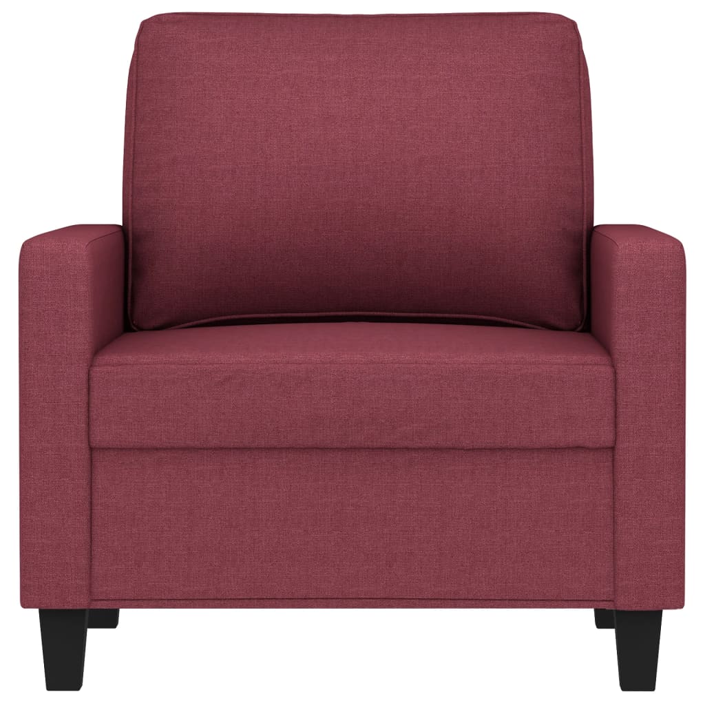 Fauteuil Rouge bordeaux 60 cm Tissu - XIOS