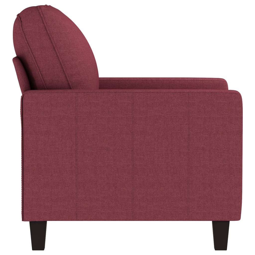 Fauteuil Rouge bordeaux 60 cm Tissu - XIOS