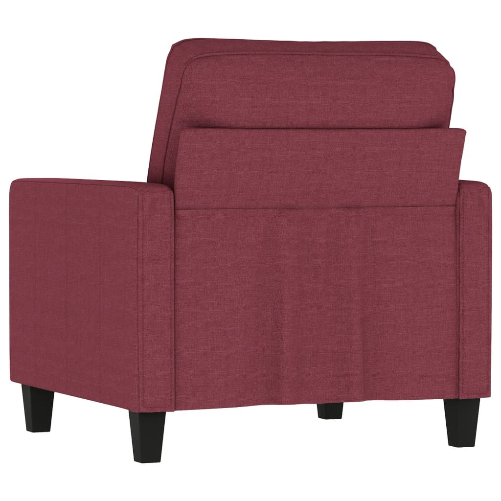 Fauteuil Rouge bordeaux 60 cm Tissu - XIOS