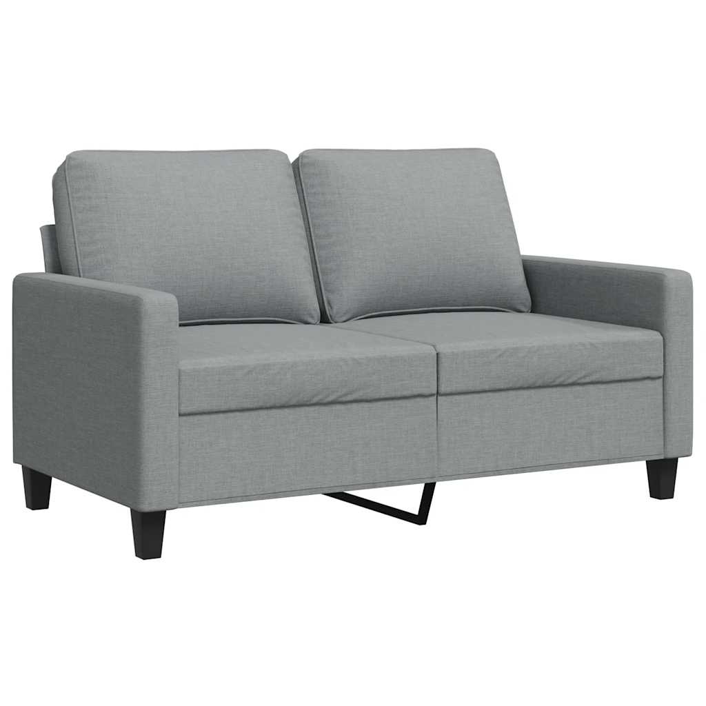 Canapé à 2 places Gris clair 120 cm Tissu - XIOS