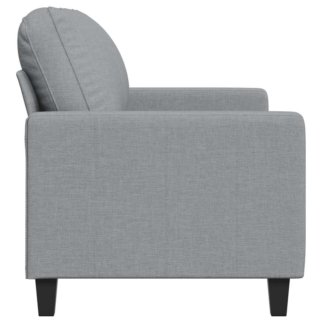 Canapé à 2 places Gris clair 120 cm Tissu - XIOS