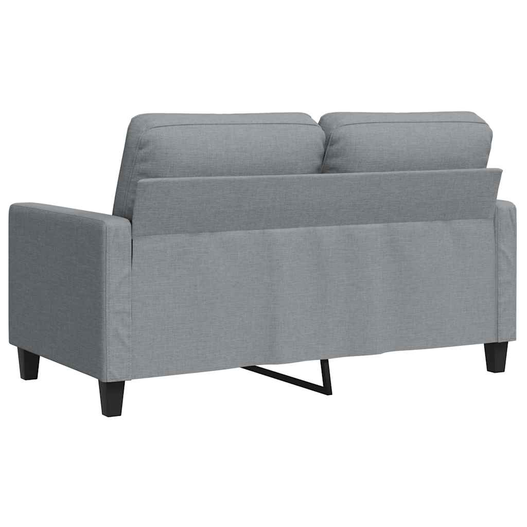 Canapé à 2 places Gris clair 120 cm Tissu - XIOS