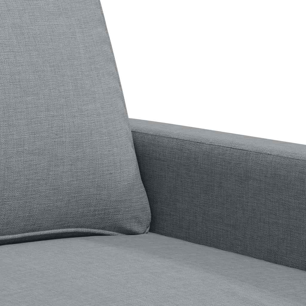 Canapé à 2 places Gris clair 120 cm Tissu - XIOS