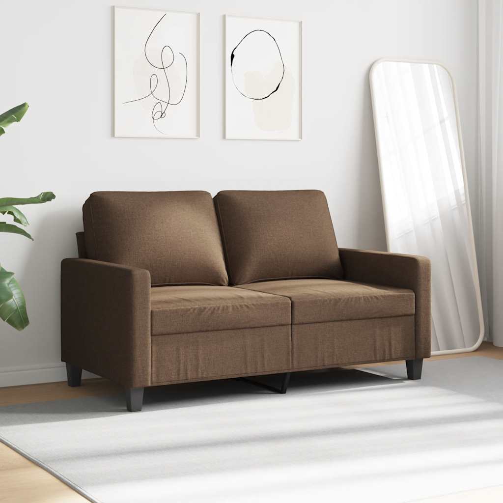 Canapé à 2 places Marron 120 cm Tissu - XIOS