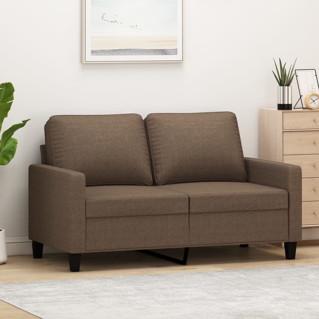 Canapé à 2 places Marron 120 cm Tissu - XIOS