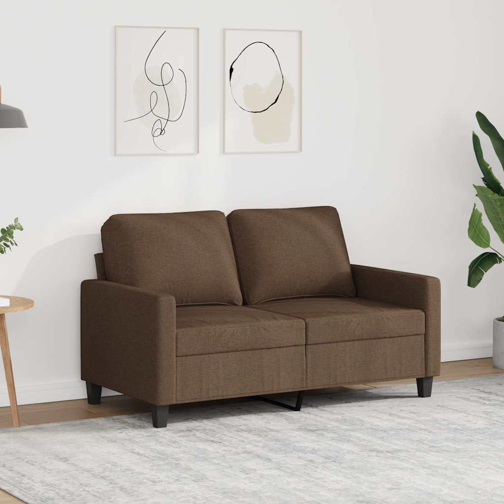 Canapé à 2 places Marron 120 cm Tissu - XIOS