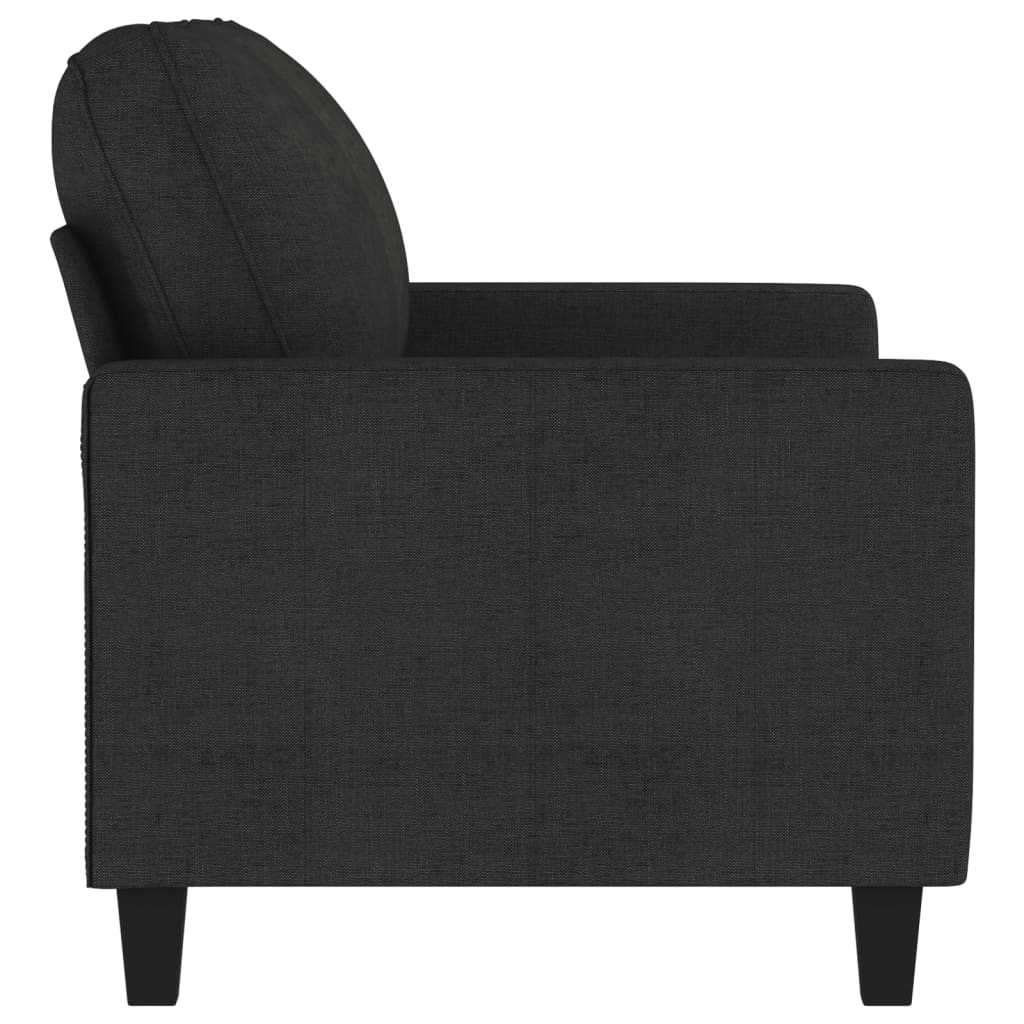 Canapé à 2 places Noir 120 cm Tissu - XIOS