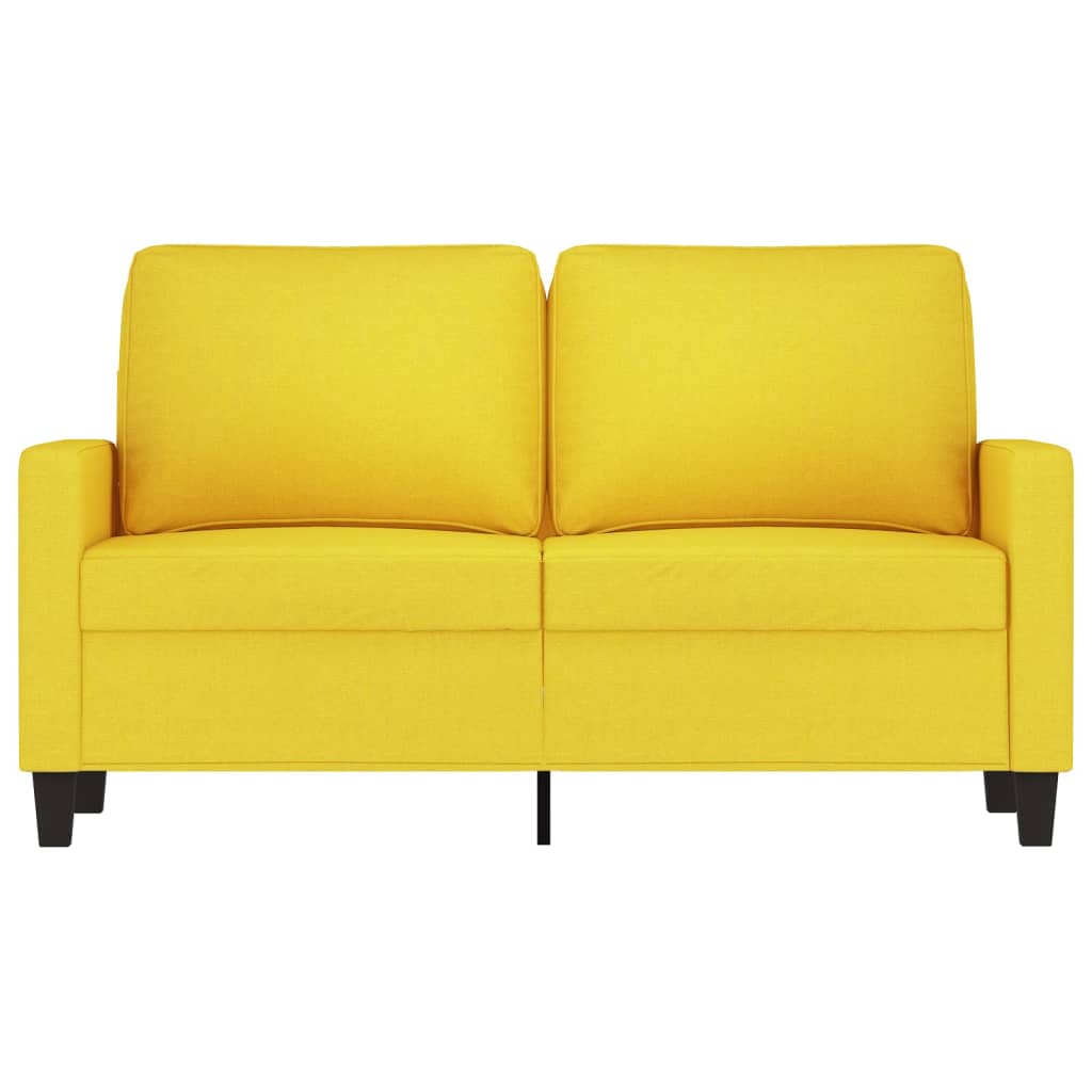 Canapé à 2 places Jaune clair 120 cm Tissu - XIOS