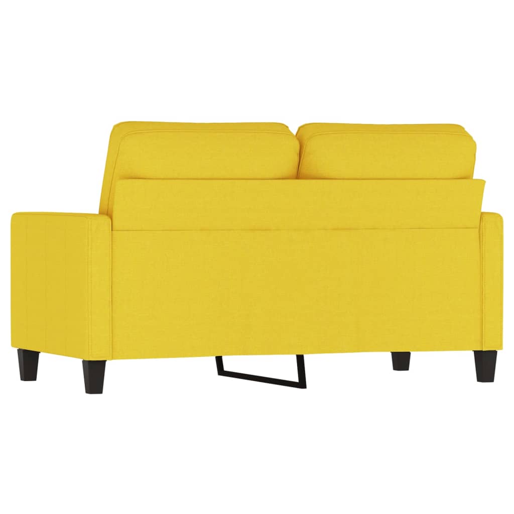 Canapé à 2 places Jaune clair 120 cm Tissu - XIOS