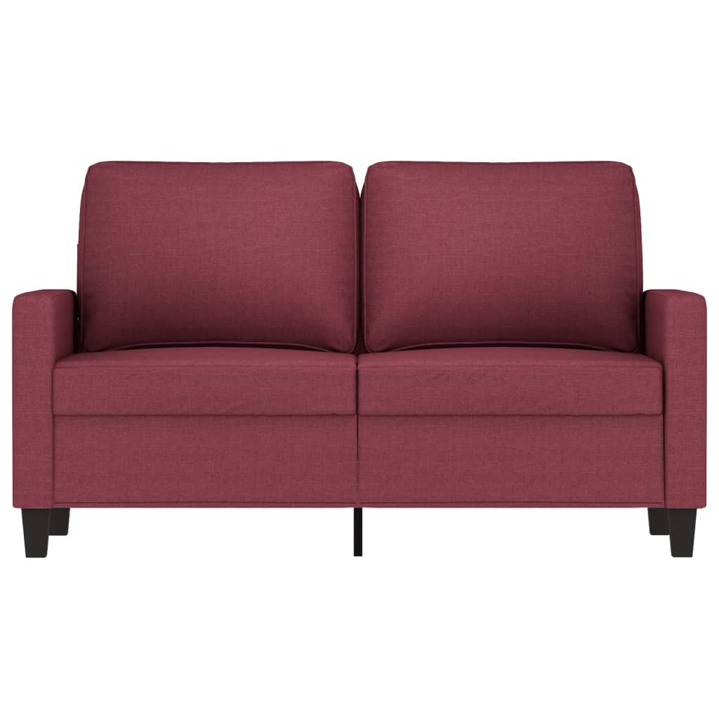 Canapé à 2 places Rouge bordeaux 120 cm Tissu - XIOS