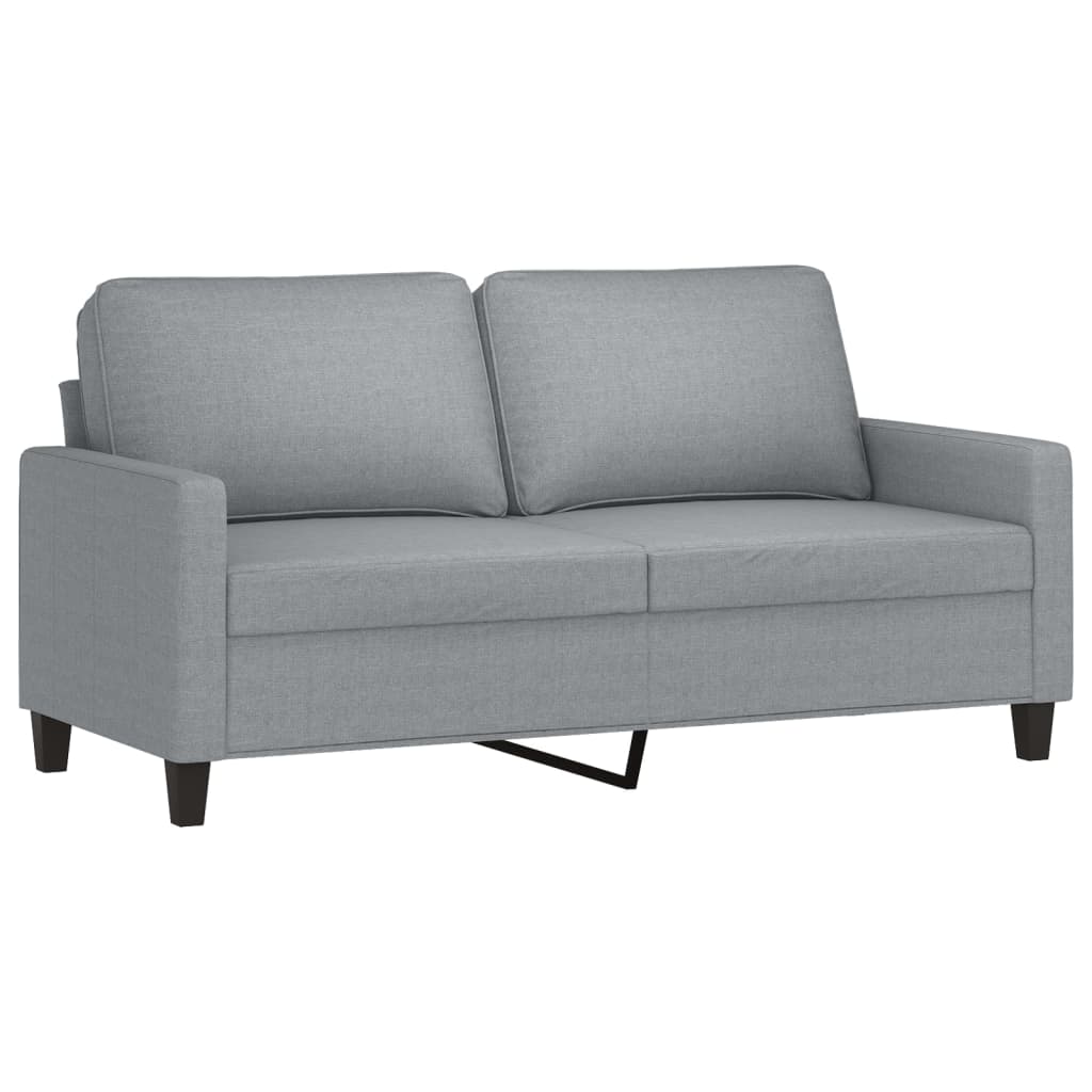 Canapé à 2 places Gris clair 140 cm Tissu - XIOS