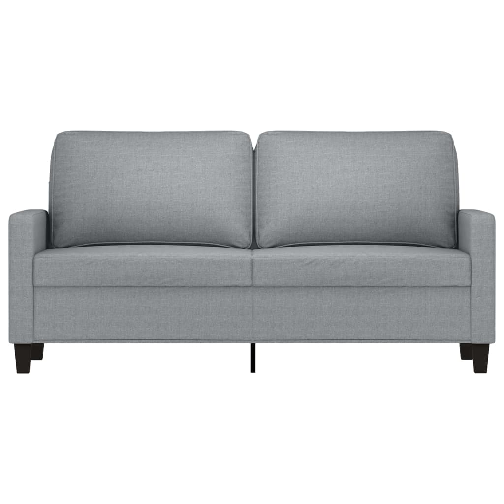 Canapé à 2 places Gris clair 140 cm Tissu - XIOS