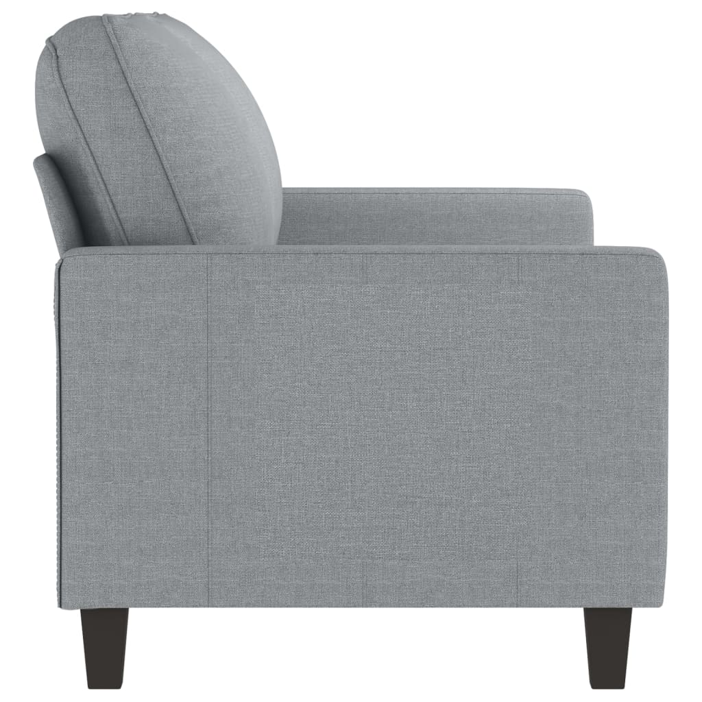 Canapé à 2 places Gris clair 140 cm Tissu - XIOS