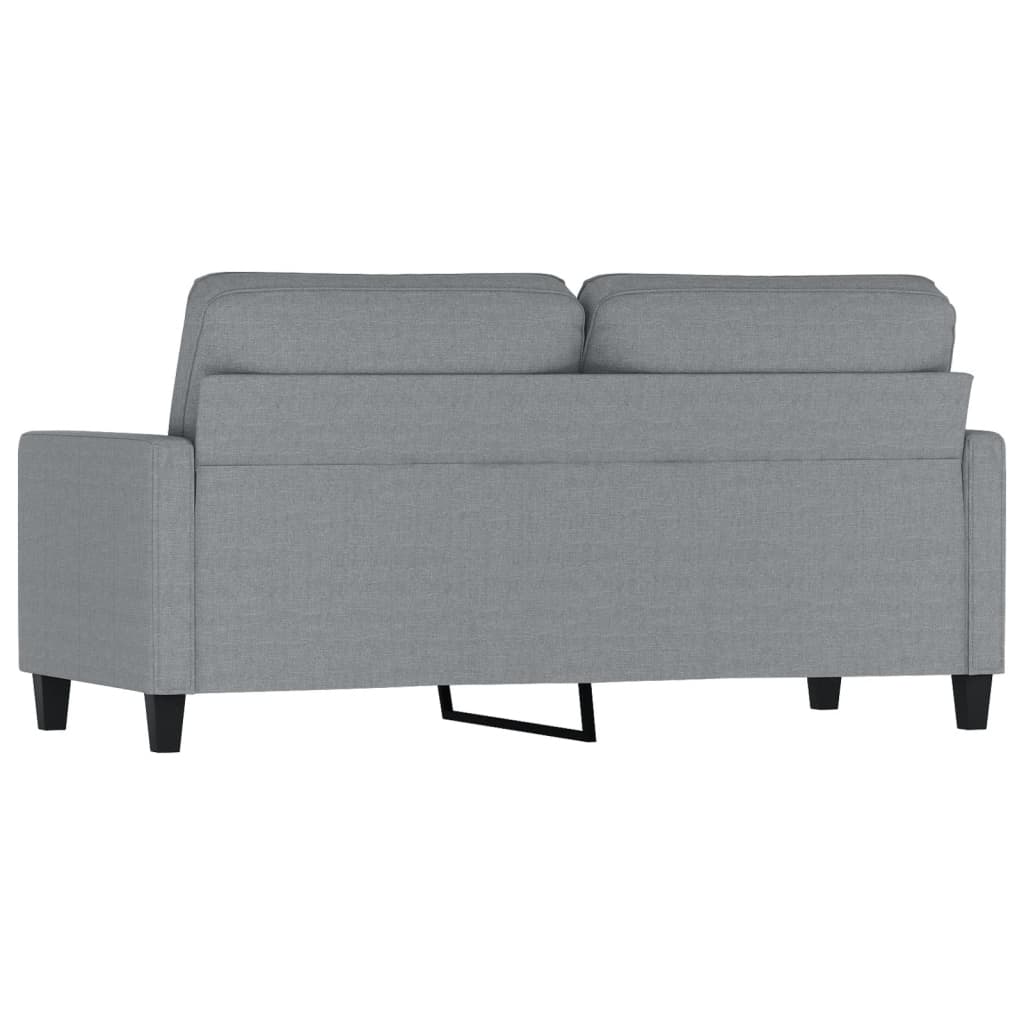 Canapé à 2 places Gris clair 140 cm Tissu - XIOS