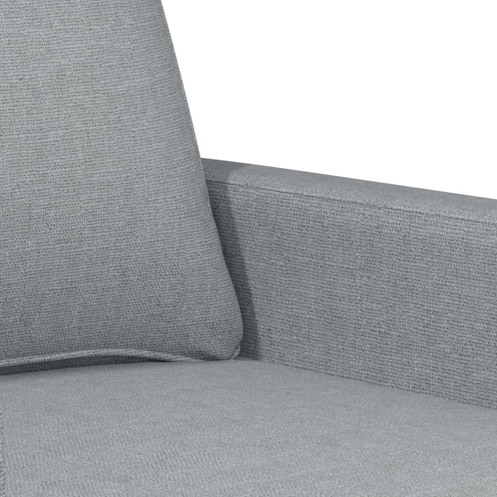 Canapé à 2 places Gris clair 140 cm Tissu - XIOS