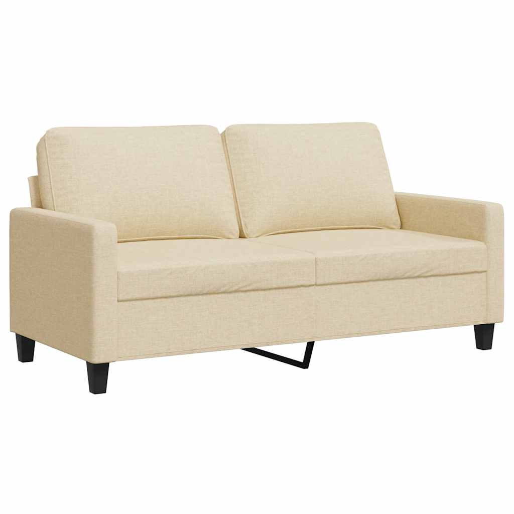 Canapé à 2 places Crème 140 cm Tissu - XIOS