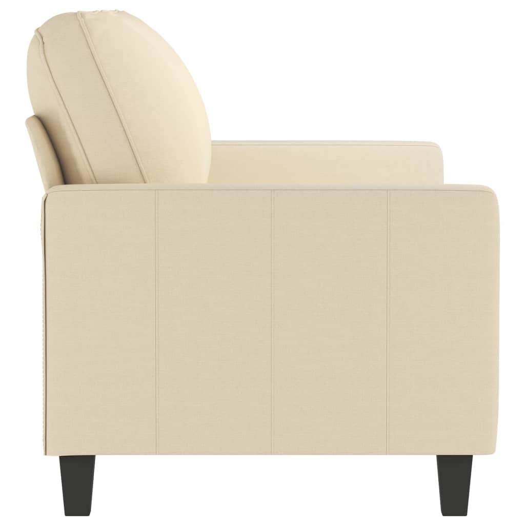 Canapé à 2 places Crème 140 cm Tissu - XIOS