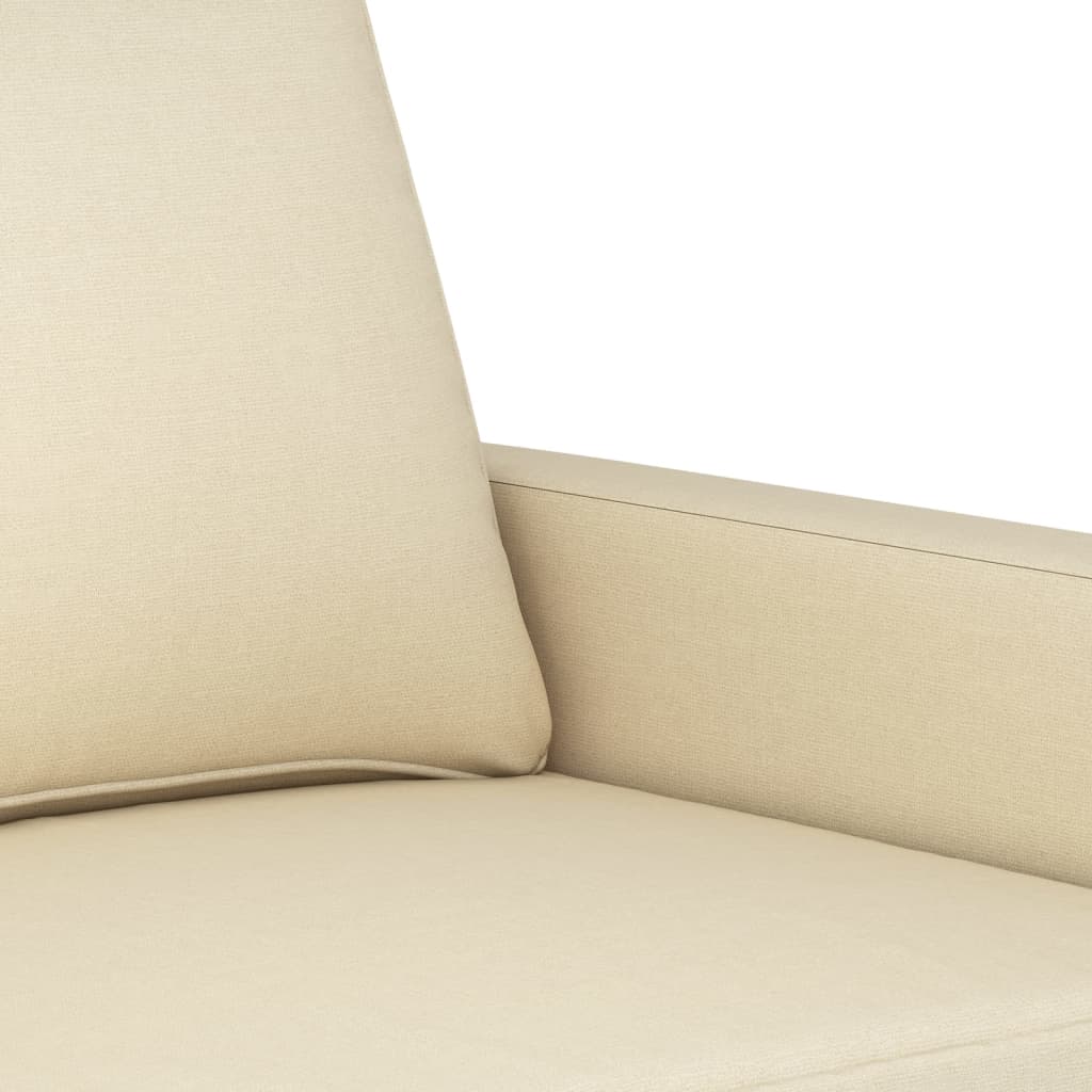 Canapé à 2 places Crème 140 cm Tissu - XIOS