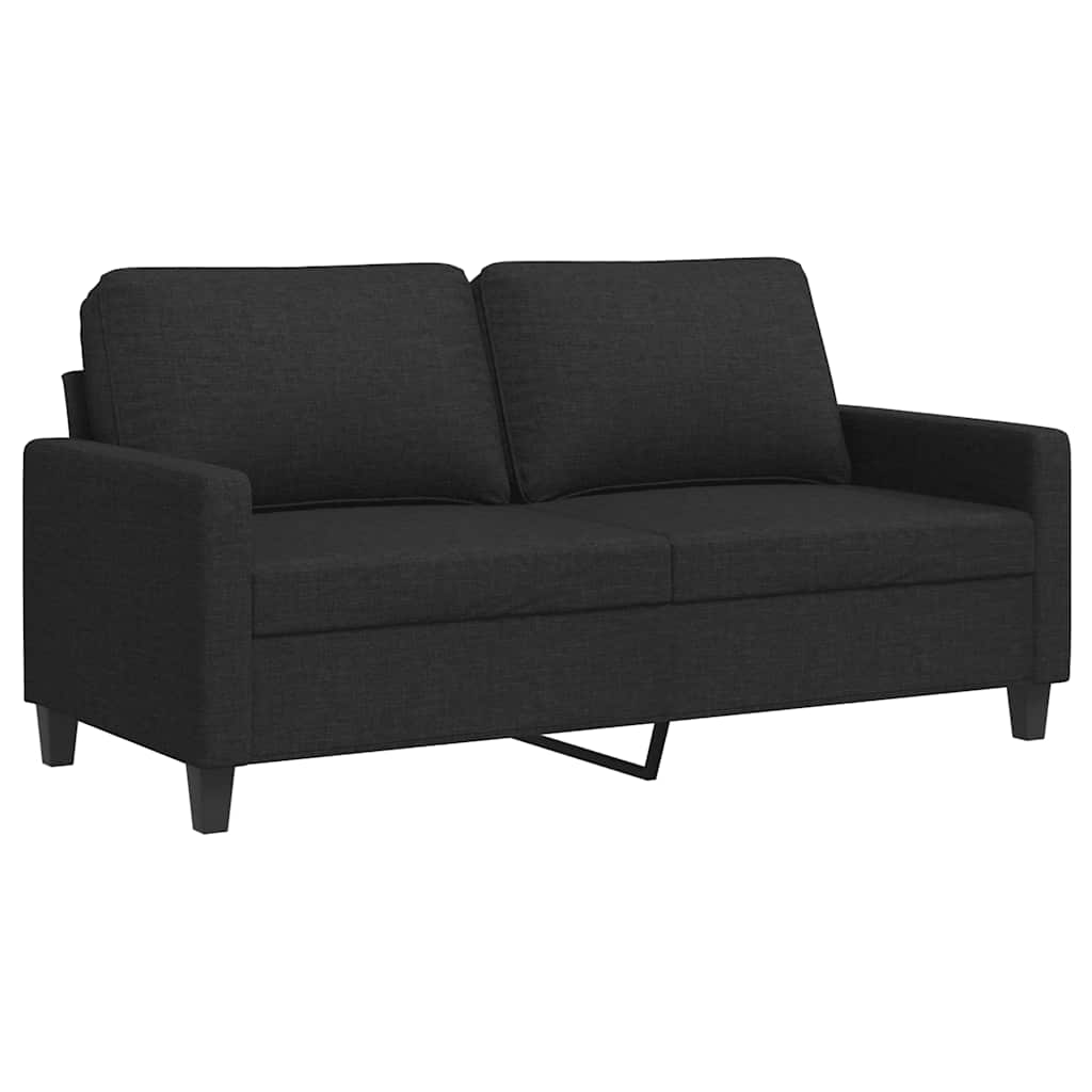 Canapé à 2 places Noir 140 cm Tissu - XIOS