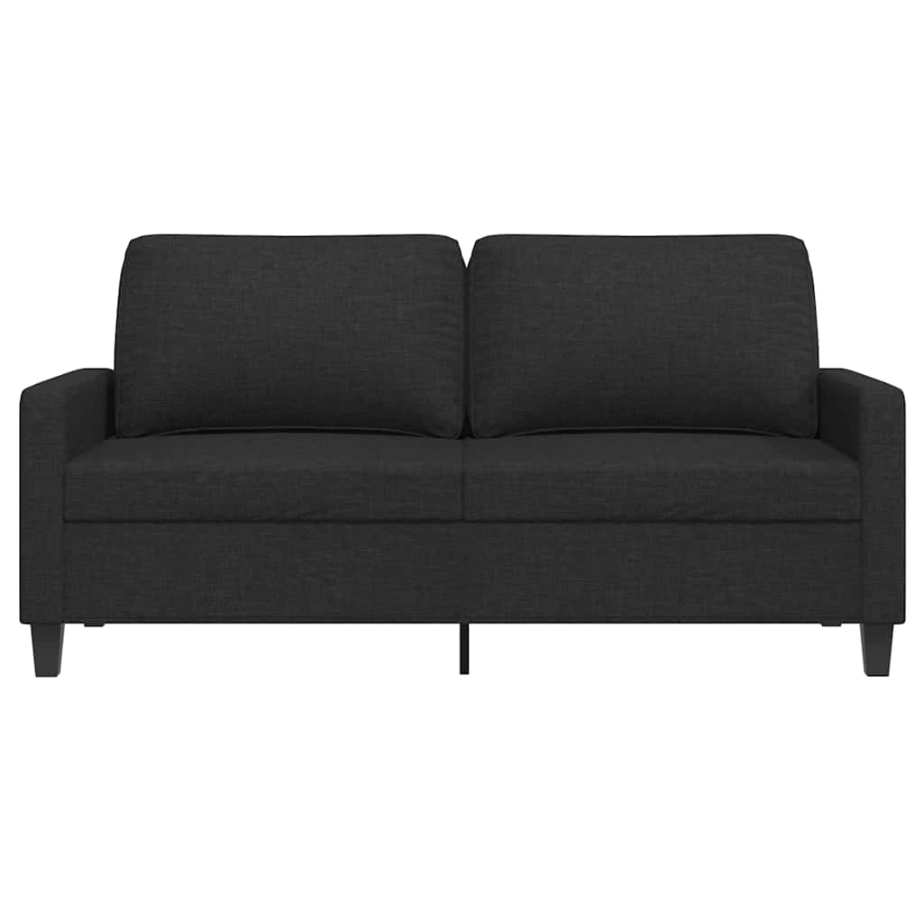 Canapé à 2 places Noir 140 cm Tissu - XIOS