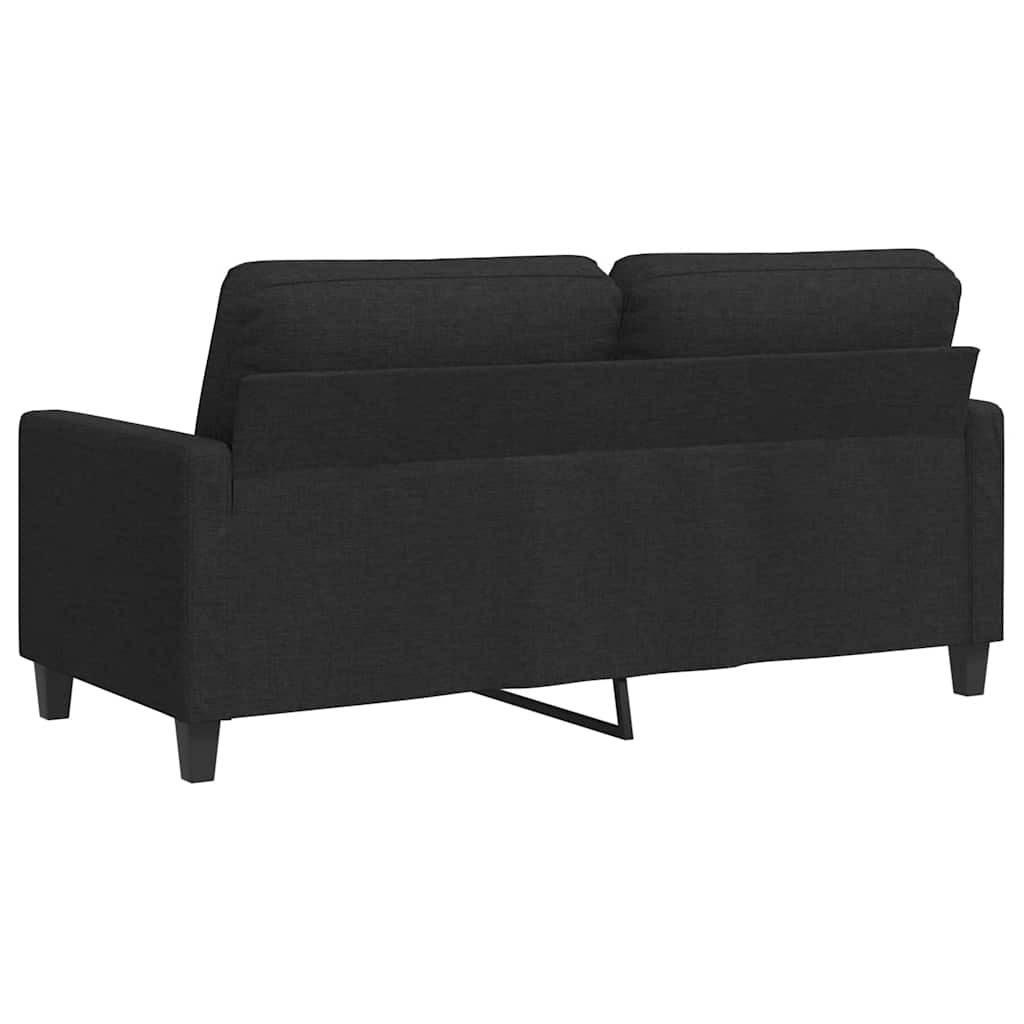 Canapé à 2 places Noir 140 cm Tissu - XIOS