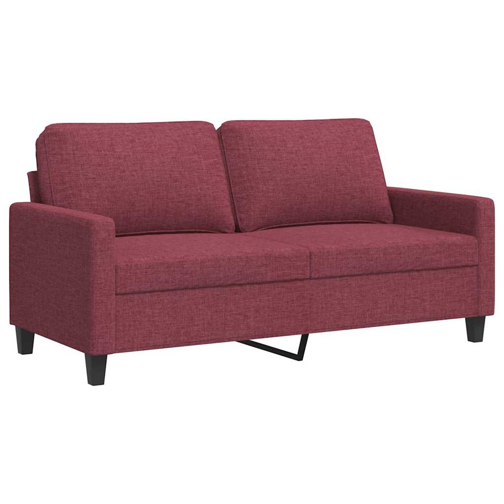 Canapé à 2 places Rouge bordeaux 140 cm Tissu - XIOS