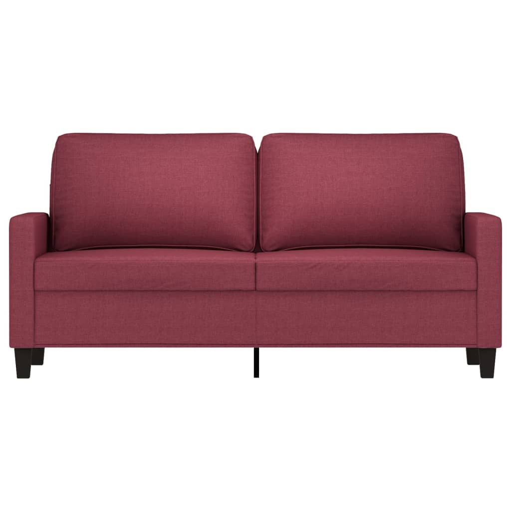 Canapé à 2 places Rouge bordeaux 140 cm Tissu - XIOS