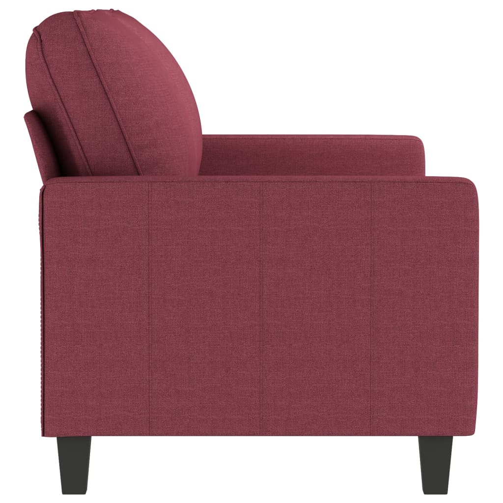 Canapé à 2 places Rouge bordeaux 140 cm Tissu - XIOS