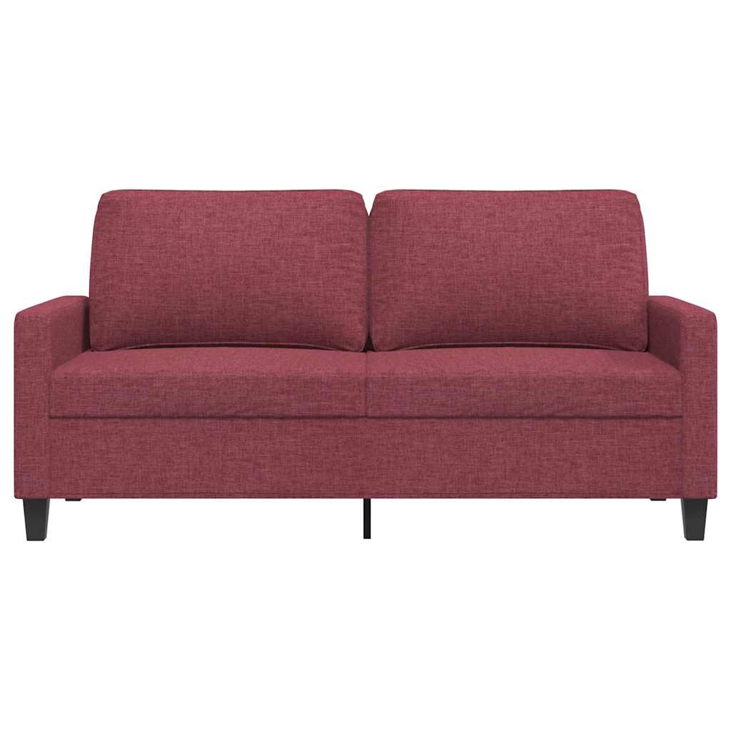 Canapé à 2 places Rouge bordeaux 140 cm Tissu - XIOS
